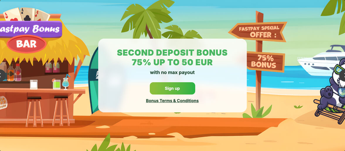 fastpay secont deposit bonus